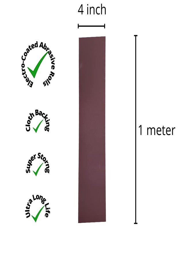 Color Zebra Emery Cloth Roll Sanding Roll Grit - 320 (Size - 4 inch x 1 meter) Pack Of 5. For Grinding Polishing of Metal and Wood - Image 3